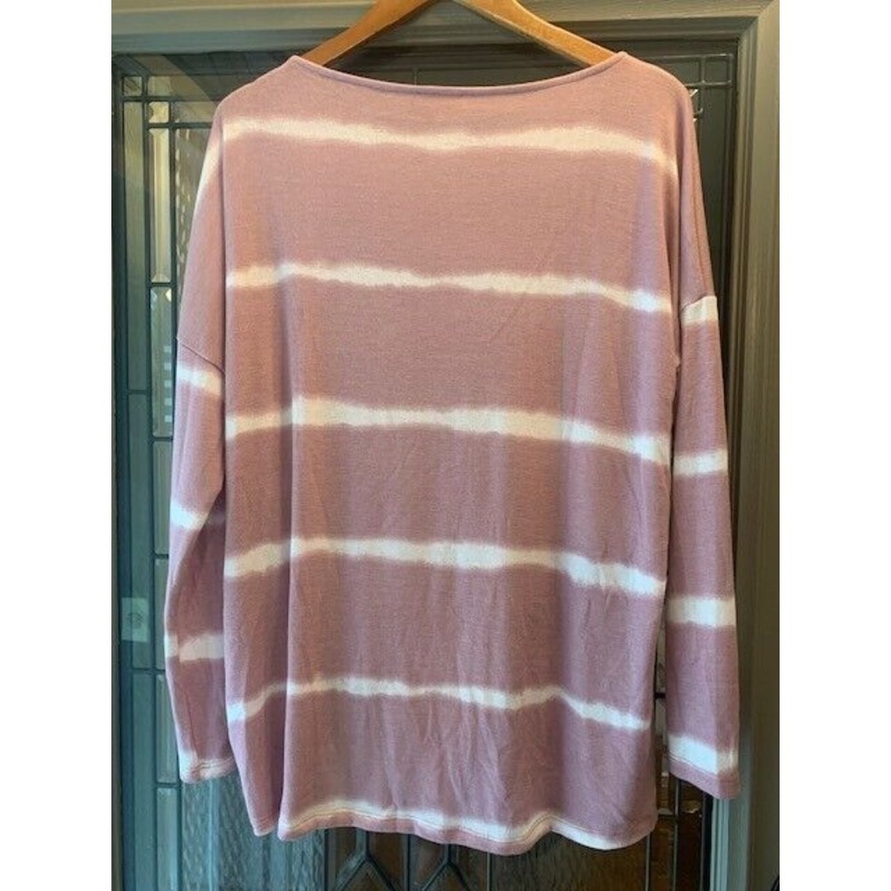 Oddi‎ women plus size 1XL tee shirt pink tie dye 100% cotton cinch  Y2K - Picture 3 of 11